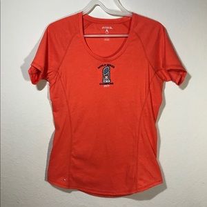 ANTIGUA Women's MLB Houston Astros Orange World Series Embroidered Shirt: Size L